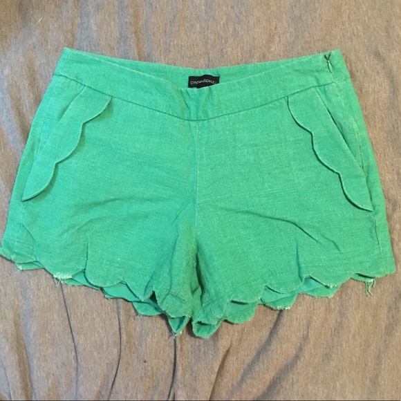 Cynthia Rowley Pants - Cynthia Rowley distressed scalloped shorts